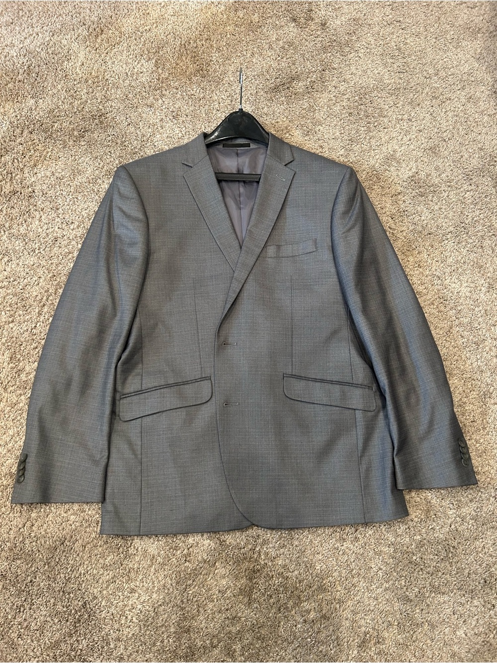 Reaction Kenneth Cole Men's Gray Two-Button Suit Blazer 42R